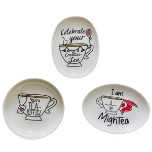 NEW Tea Saucers, Set of 3
